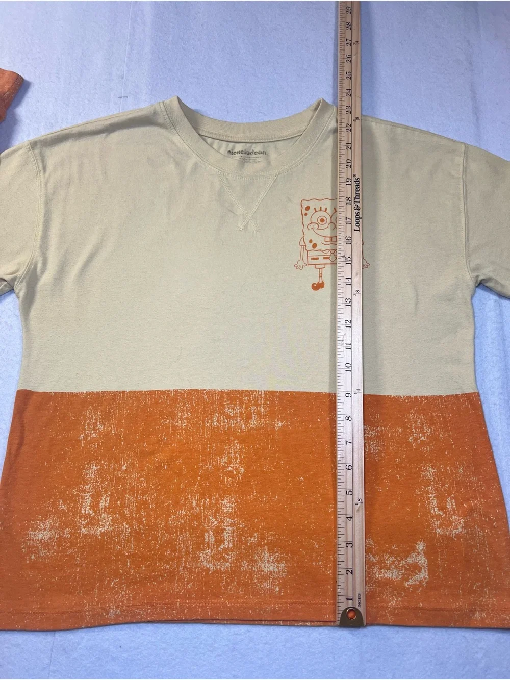SpongeBob SquarePants Youth Long Sleeve Shirt Colorblock Yellow/Orange,Medium7/9